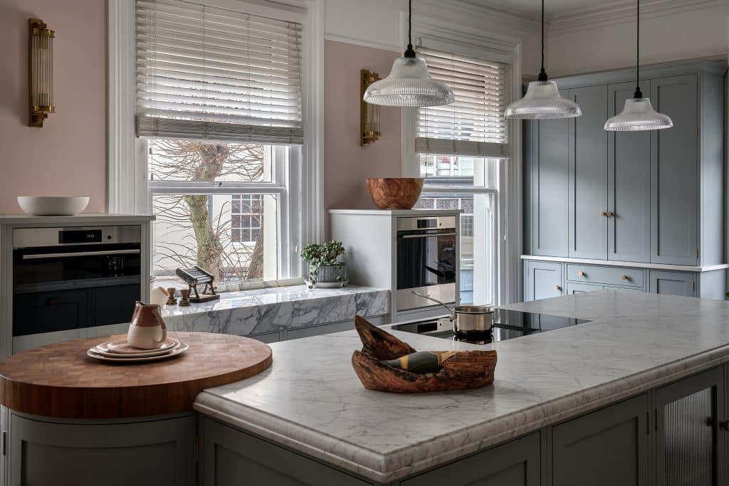 Chunky marble worktop