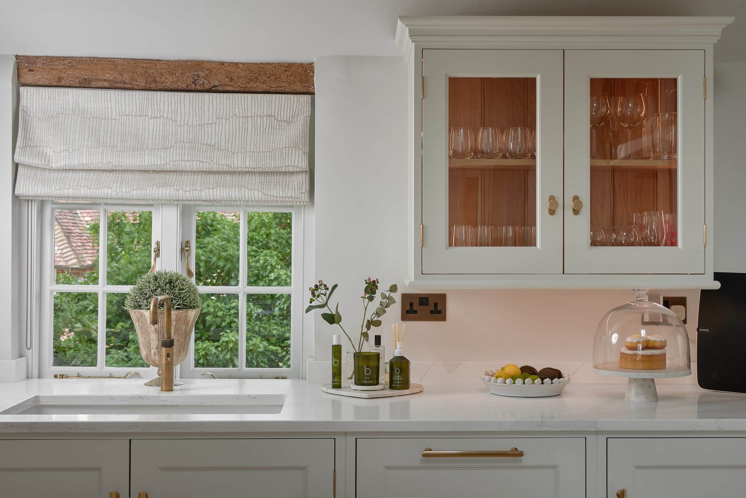 White handmade luxury bespoke Shaker kitchen in Kent