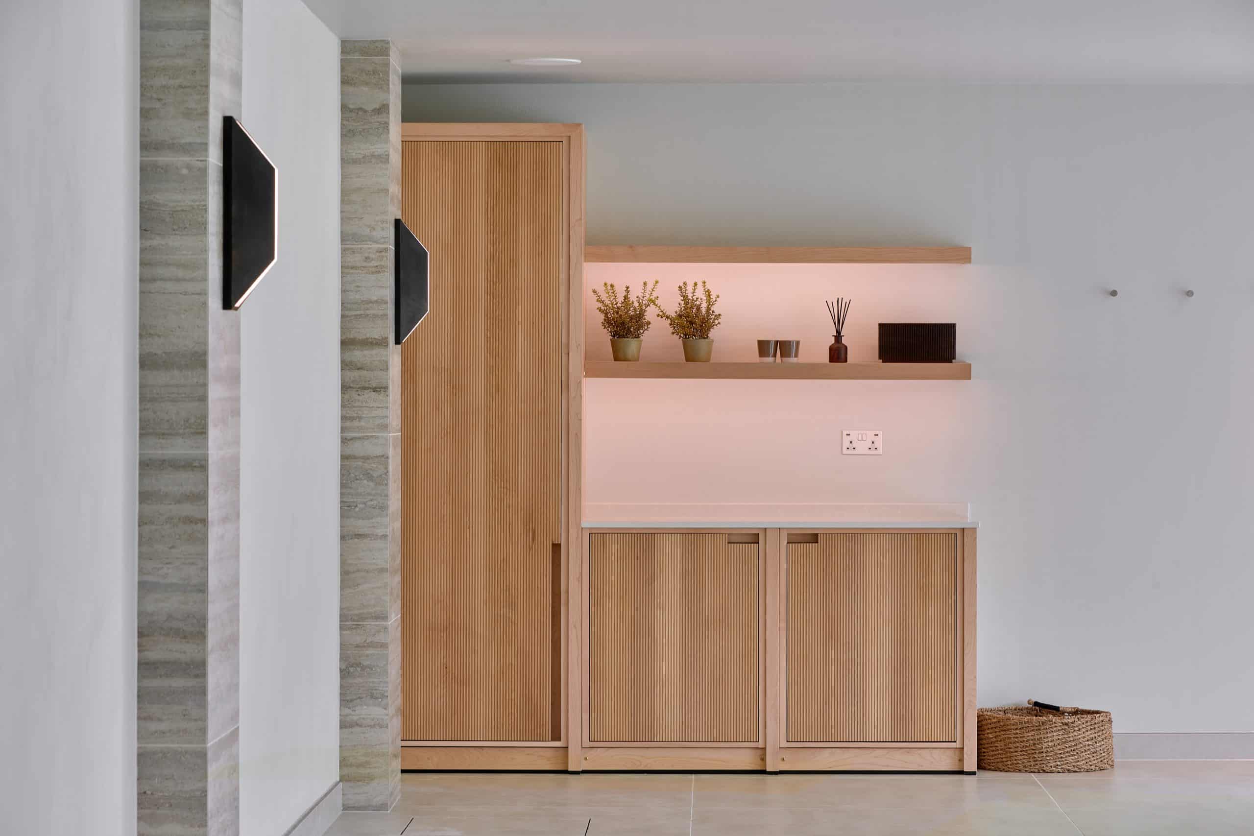 Luxury pool house cabinetry in Kent