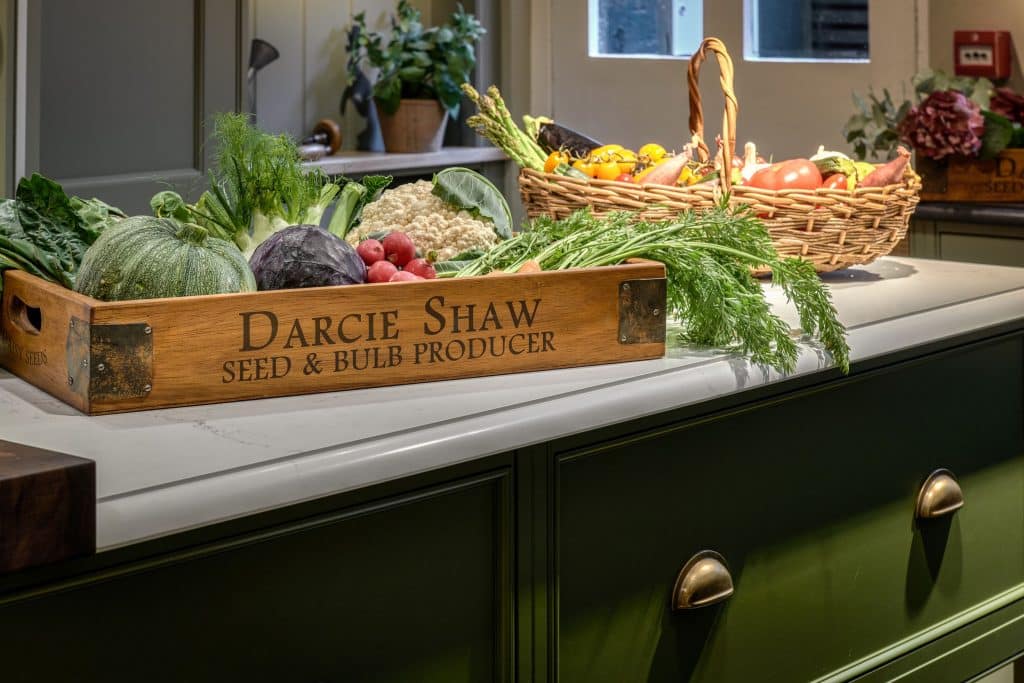 Bespoke handmade farmhouse kitchen with luxury cabinetry