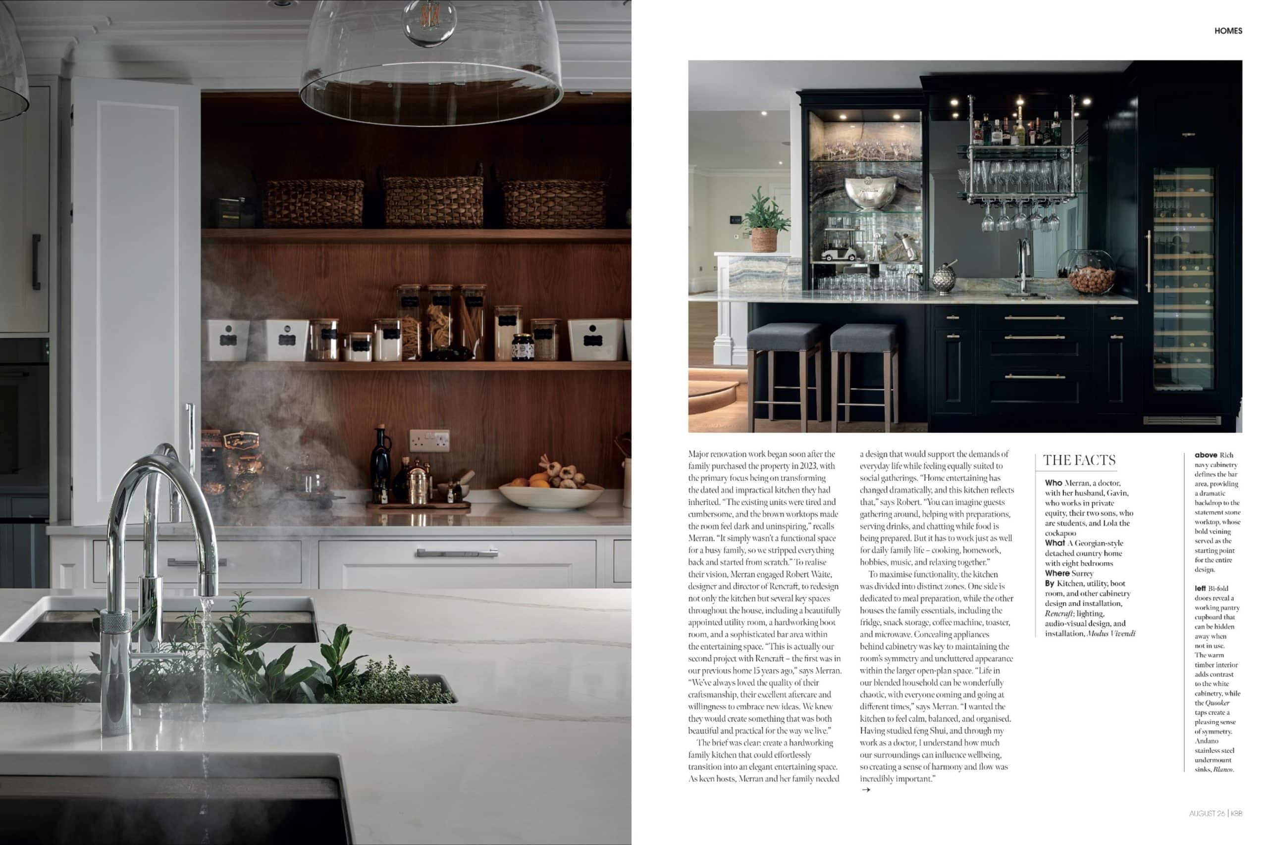 Rencraft project The Cobham Collection as featured in KBB Magazine
