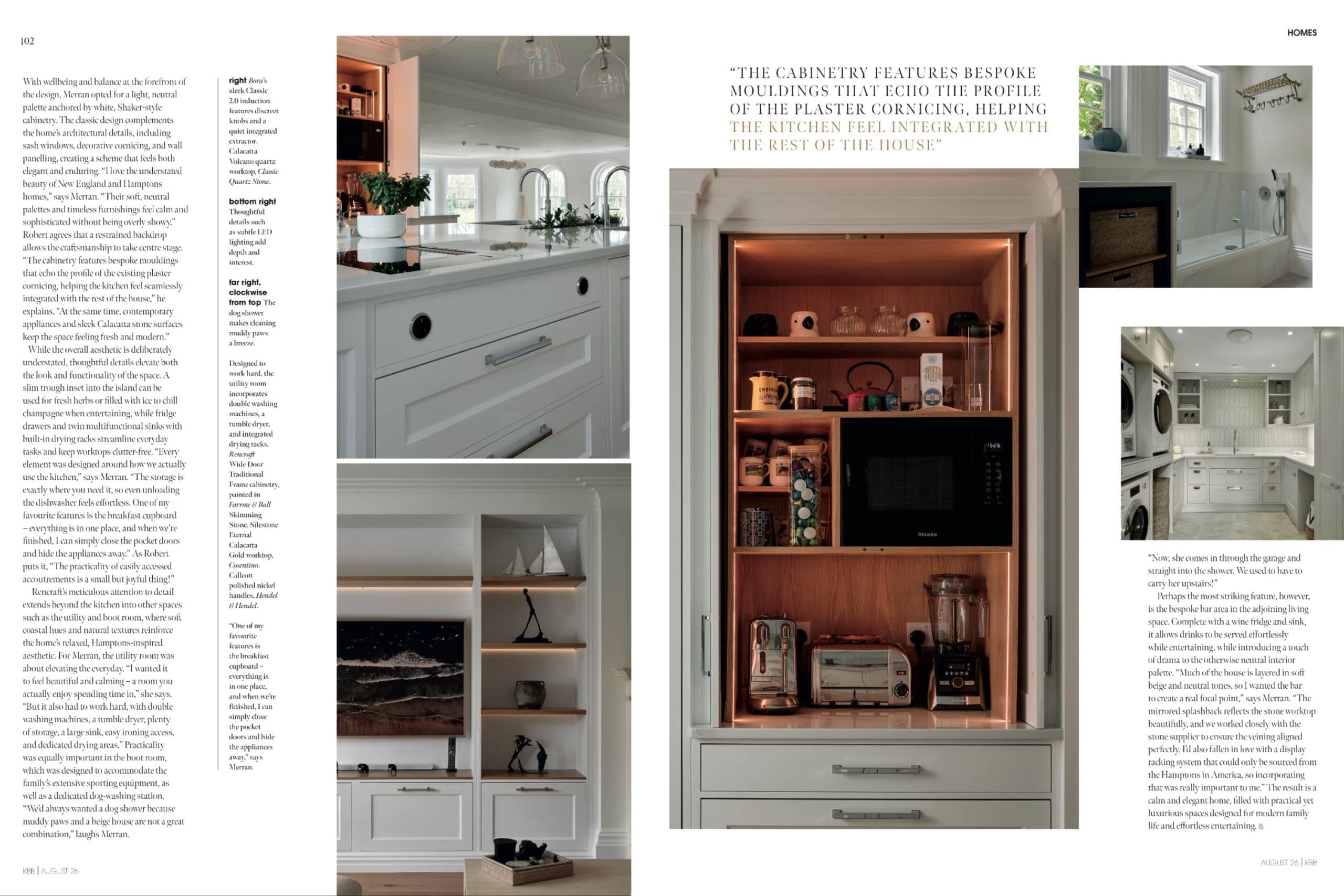 Rencraft project The Cobham Collection as featured in KBB Magazine